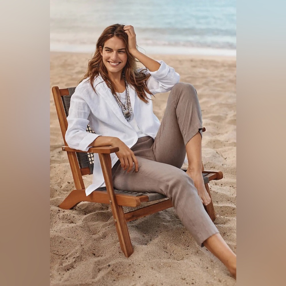J Jill cropped linen pants